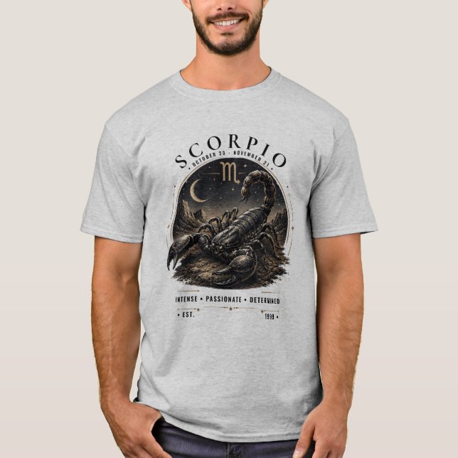 Skorpion-Sternzeichen-Tier Herren T-Shirt (Vorderseite)