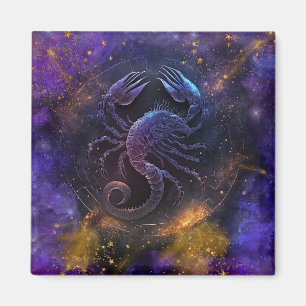 Skorpion-Sternzeichen Wasserfarben-Design Magnet