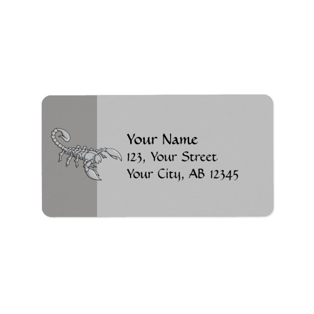 Skorpion-Symbol Adressaufkleber (Vorne)