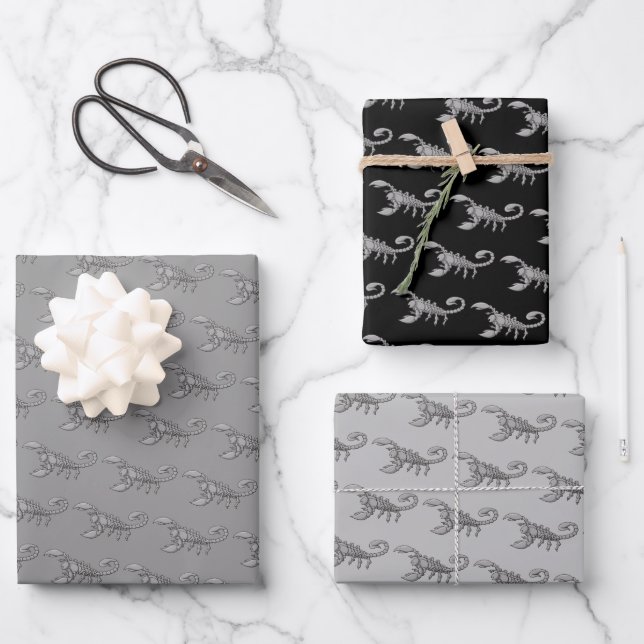 Skorpion-Symbol Geschenkpapier Set (Vorderseite)