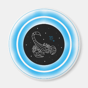 Skorpion-Symbol – Minimales Astrologie-Emblem Magnet