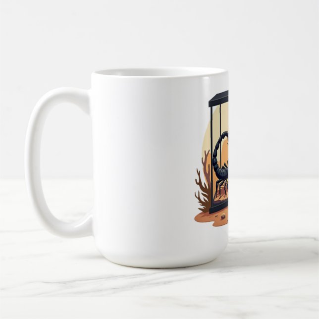 Skorpion Terrarium Lebensraum Kaffeetasse (Links)