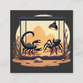 Skorpion Terrarium Lebensraum Quadratische Visitenkarte