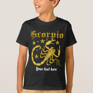 Skorpion-Tierkreis scherzt alle Arten dunkles T-Shirt