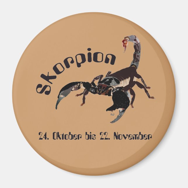 Skorpion - Tierkreiszeichen Magnet (Vorne)