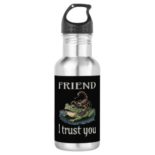 Skorpion und Frosch - Freund, ich vertraue dir Edelstahlflasche