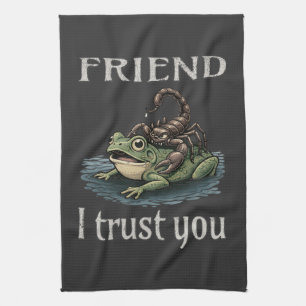 Skorpion und Frosch - Freund, ich vertraue dir Geschirrtuch