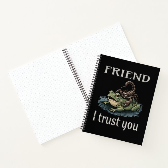 Skorpion und Frosch - Freund, ich vertraue dir Notizbuch (Innenseite)