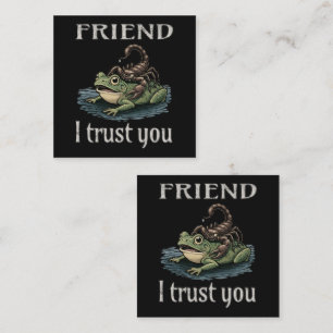 Skorpion und Frosch - Freund, ich vertraue dir Quadratische Visitenkarte
