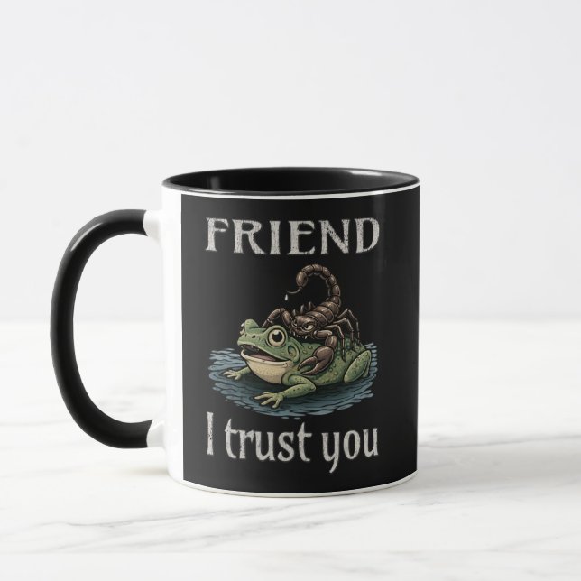 Skorpion und Frosch - Freund, ich vertraue dir Tasse (Links)