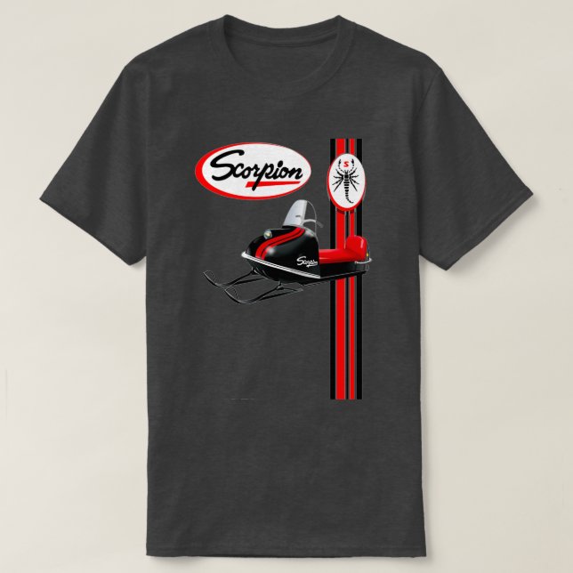 Skorpion Vintage Schneemobile T-Shirt (Design vorne)