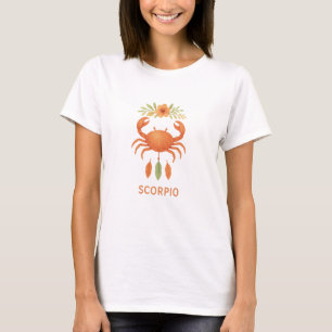 Skorpion-Zodiac-Boho-Watercolor-T-Shirt T-Shirt