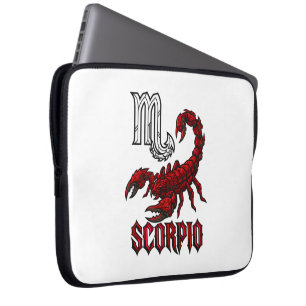 Skorpion-Zodiac-Chrom-Glyphe Kristalliner Skorpion Laptopschutzhülle