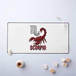 Skorpion-Zodiac-Chrom-Glyphe Kristalliner Skorpion Schreibtischunterlage