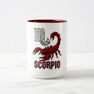 Skorpion-Zodiac-Chrom-Glyphe Kristalliner Skorpion Zweifarbige Tasse