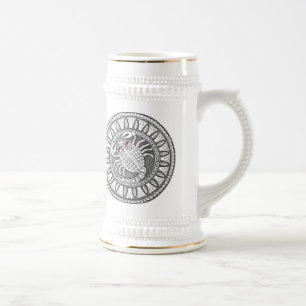 Skorpions-Münze Stein Bierglas