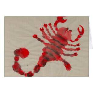 Skorpions-roter Tierkreis-Symbol-freier Raum