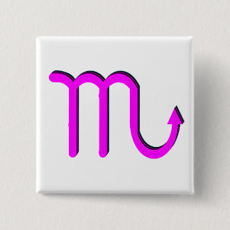 Skorpions-Symbol-Rosa Button