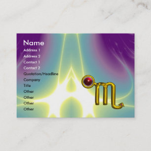 SKORPIONS-TIERKREIS-GEBURTSTAG Rot-Granate Visitenkarte