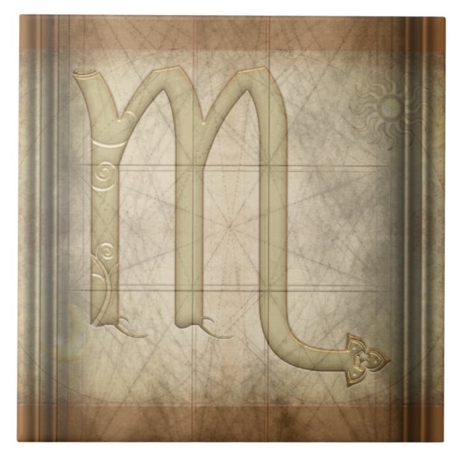 Skorpions-Tierkreis-Zeichen Fliese (Vorderseite)