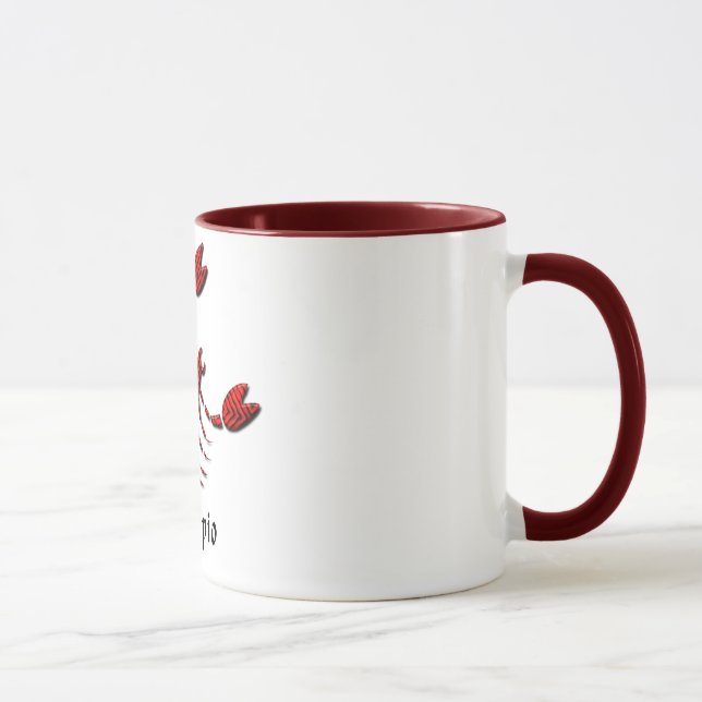 Skorpions-Zeichen-Keramik-Kaffee-Tasse Tasse (Rechts)