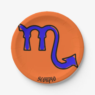 Skorpiosymbol Pappteller