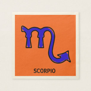 Skorpiosymbol Serviette