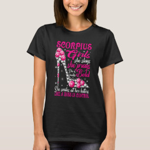Skorpius Girl Like a Boss in Kontrolle Diamantensc T-Shirt