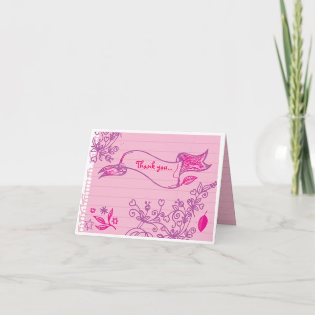 SKRIBBLES auf NOTEPAPIERFalten dank Karte (Vorderseite)