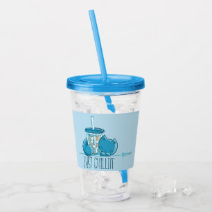 Skribbles: Gerade chillin (blau) Acryltrinkbecher