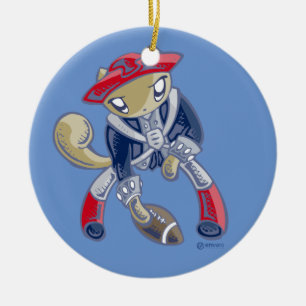 Skribbles: Go Patriots Keramik Ornament