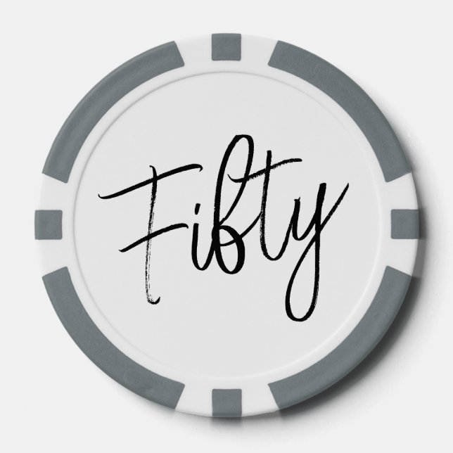 Skript 50. Geburtstag Pokerchips (Vorderseite)