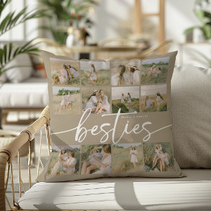 Skript-Bestenfreundinnen-Fotocollage personalisier Kissen
