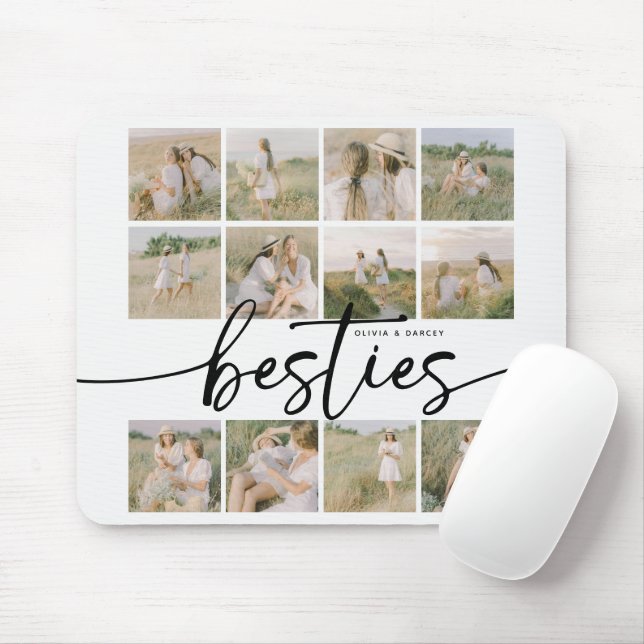 Skript-Bestenfreundinnen-Fotocollage personalisier Mousepad (Mit Mouse)