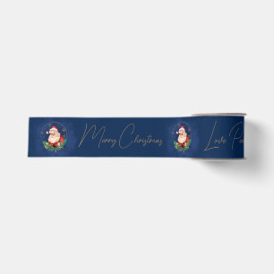 Skript Blau Rot Gold Weihnachtsmann Eleganter Weih Ripsband
