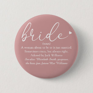 Skript Braut Definition, Brautparty, Hochzeit Button