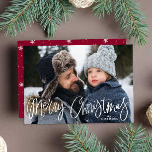 Skript Burgund Frohe Weihnachten Foto Whimsical