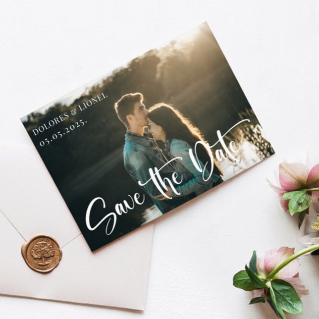 Skript Couple Foto Save the Date Einladung (Von Creator hochgeladen)
