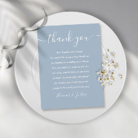 Skript Danke Dusty Blue Hochzeit Platzkarte