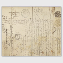 Skript-Dokumenten-Möbel Decoupage Papier