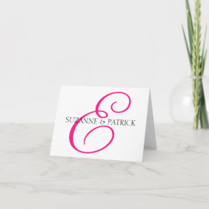 Skript E Monogramm Notecard (Hot Pink / Black)