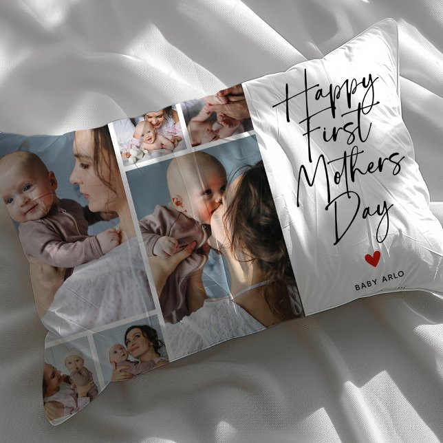 Skript Erstes Muttertags-Fotocollage-Geschenk Lendenkissen (Von Creator hochgeladen)