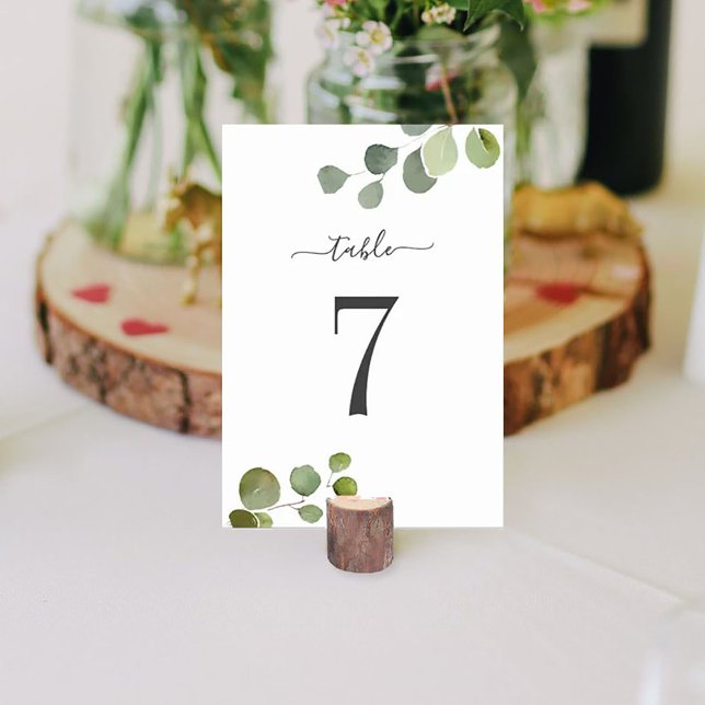 Skript Eukalyptus Sitzdiagramm (Rückseite) Hochzei Tischnummer (Von Creator hochgeladen)