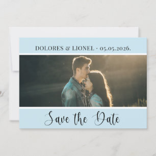 Skript-Foto Minimalistisch Save the Date Einladung