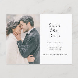 Skript-Foto Save the Date Ankündigungspostkarte