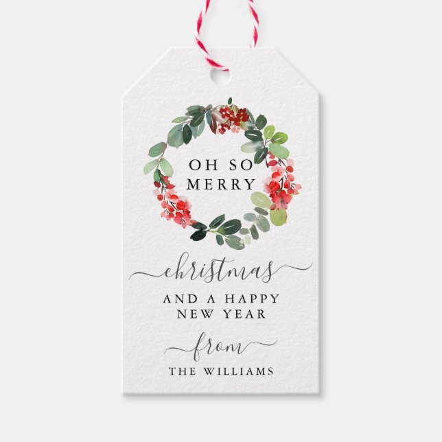 Skript Frohe Weihnachts-Weihnachtsfeiertag - Gesch Geschenkanhänger (Vorderseite)
