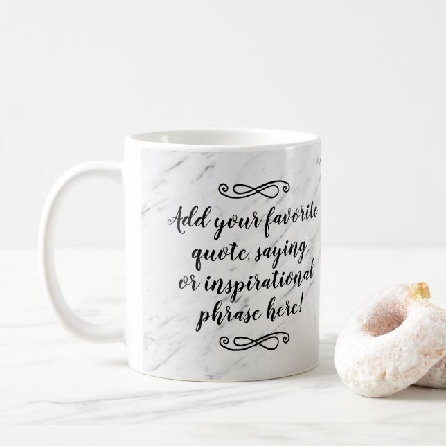 Skript für benutzerdefinierte Anführungszeichen Kaffeetasse (Mit Donut)