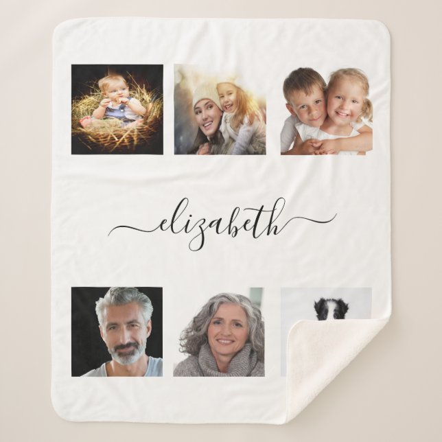 Skript für den weißen Namen von Fotos Sherpadecke (Vorderseite)