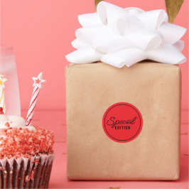 Skript für Elegante Special Edition Runder Aufkleber