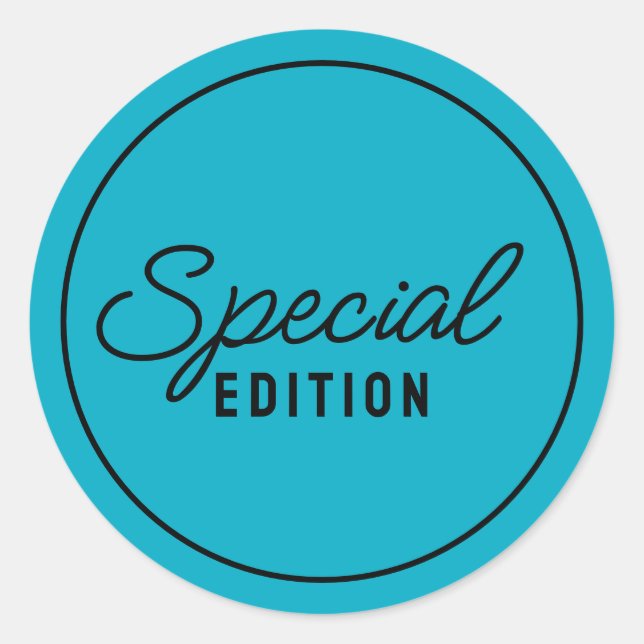 Skript für Elegante Special Edition Runder Aufkleber (Vorderseite)